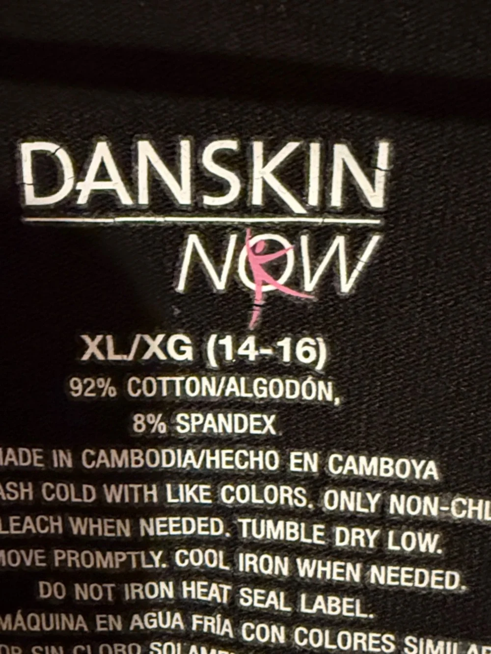•DANSKIN•BLACK LONG SLEEVE LEOTARD SIZE XL (14-16) EUC
